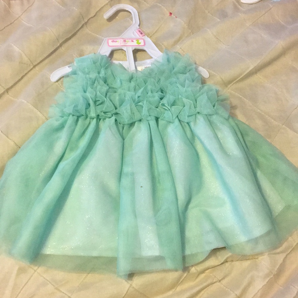 Green-Blue baby dress.